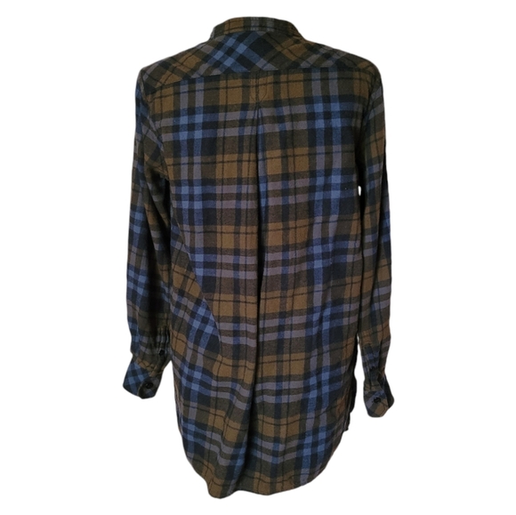 Aritzia Golden by TNA oversized plaid flannel shirt size small - Picture 2 of 13